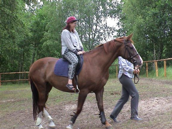 Claudia on the horse