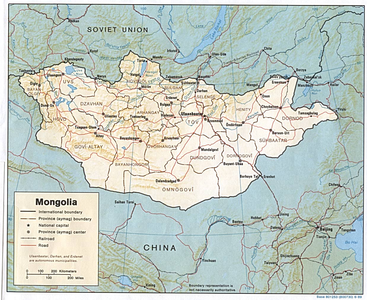 Mongolia map