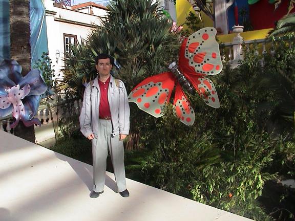 Andrea sul palco del carnevale di La Orotava