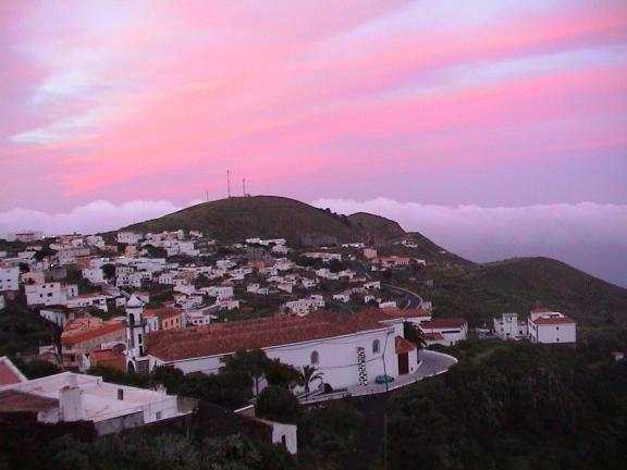 Panorama di Valverde dalla finestra Pension Casanas