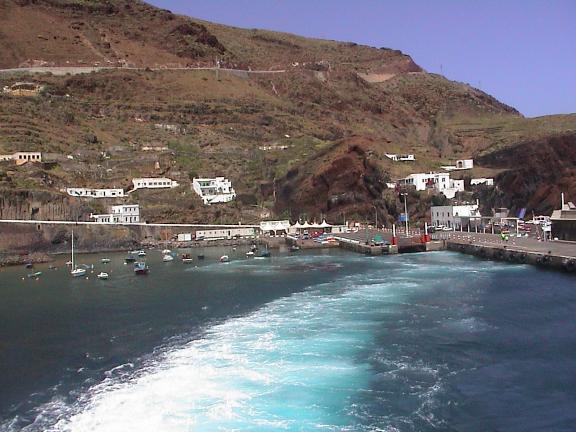 Il Puerto de La Estaca visto dalla nave